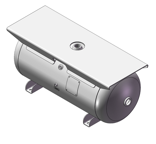 Manchester Horizontal 30 Gallon Air Tank for Gas Compressors 200 PSI