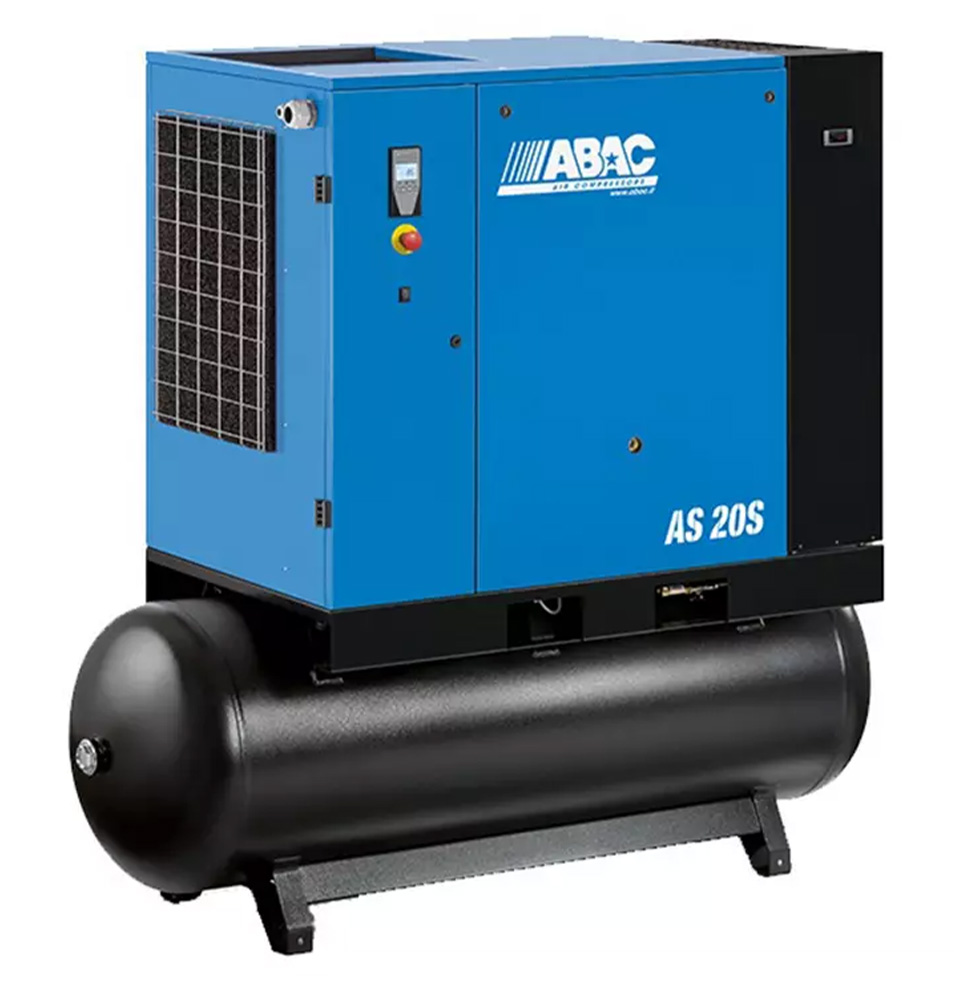 ABAC AS-B 20S-30 25 HP Rotary Screw Air Compressor, 131 Gallon, With Dryer