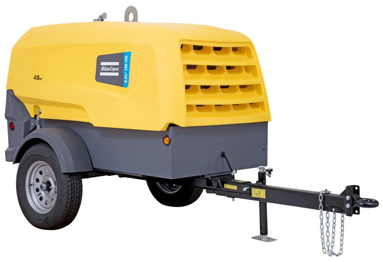 Atlas Copco X-AIR 185-100 Portable Rotary Screw Air Compressor