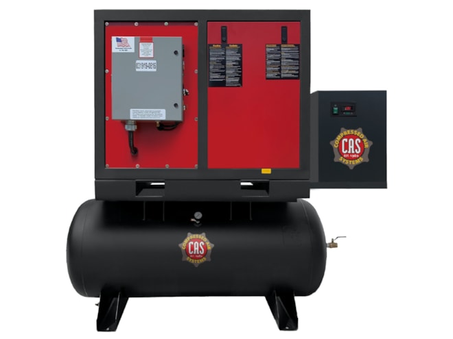Compressed Air Systems RS Enclosed 5 HP Rotary Screw Air Compressor, 80 Gallon, With Dryer