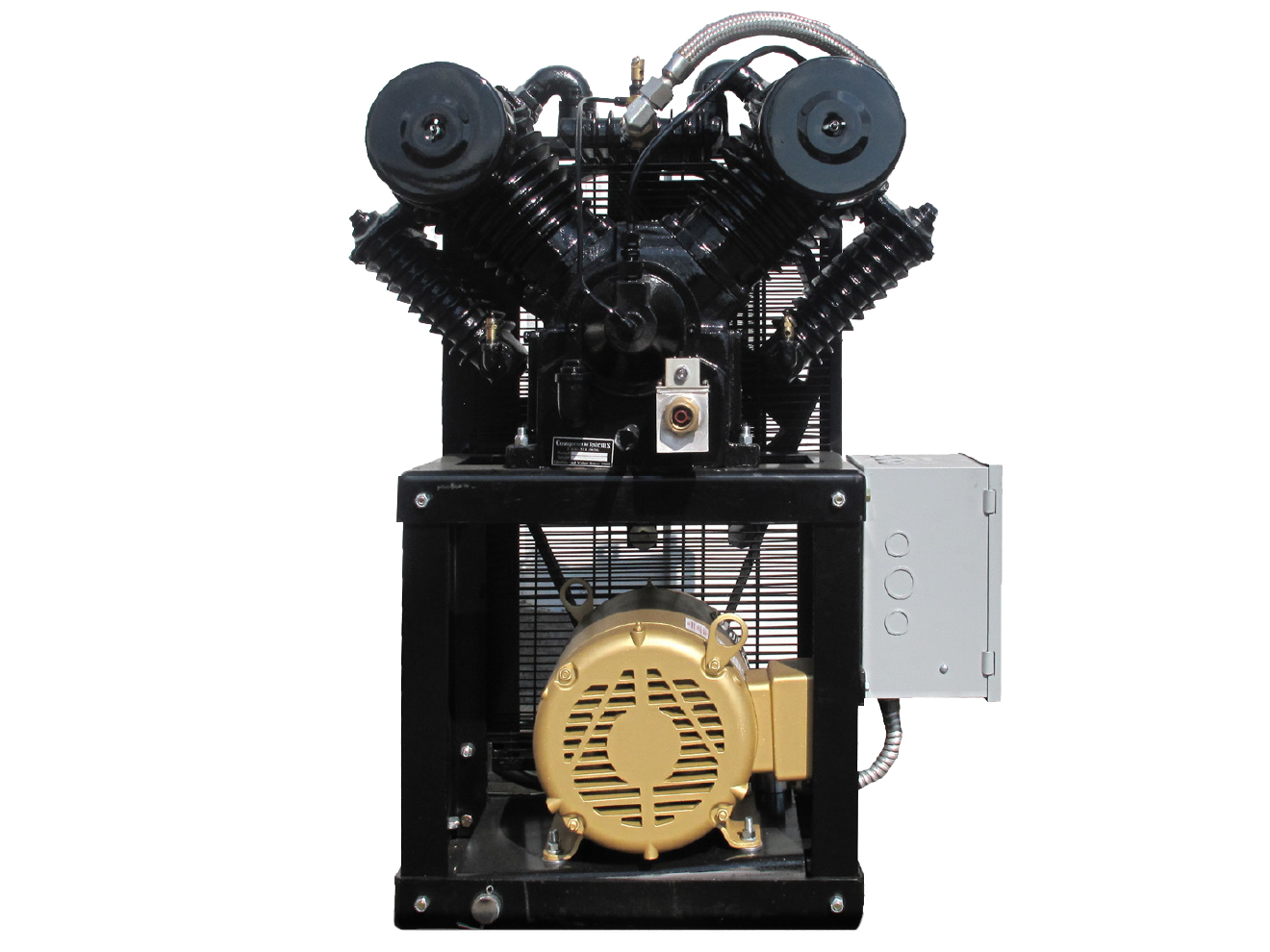 Compressed Air Systems Industrial Electric Stationary Cube Piston Air Compressor