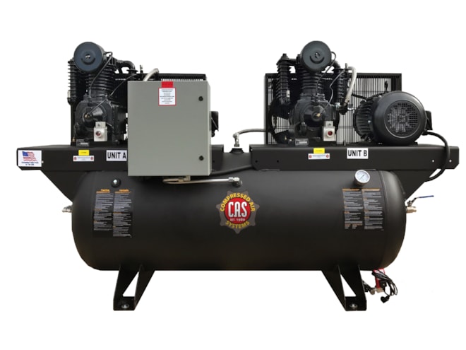 Compressed Air Systems Industrial Electric Stationary Duplex Piston Air Compressor