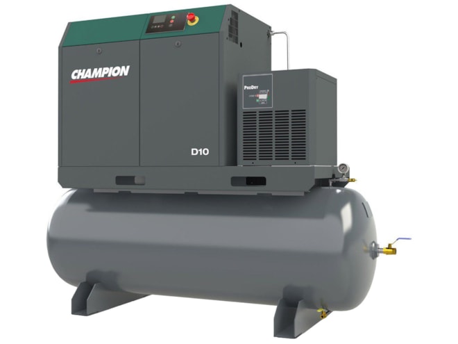 Champion D 10 HP Rotary Screw Air Compressor, 120 Gallon, With Dryer