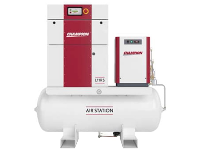 Champion LRS 15 HP Rotary Screw Air Compressor, 240 Gallon, With Dryer