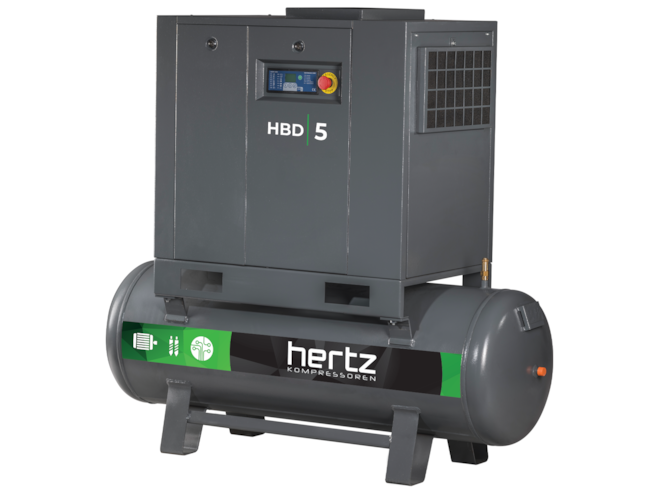 Hertz Kompressoren Hertz HBD 25 HP Rotary Screw Air Compressor, 120 Gallon