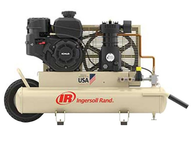 Ingersoll Rand Wheelbarrow Gas Driven Portable Piston Air Compressor