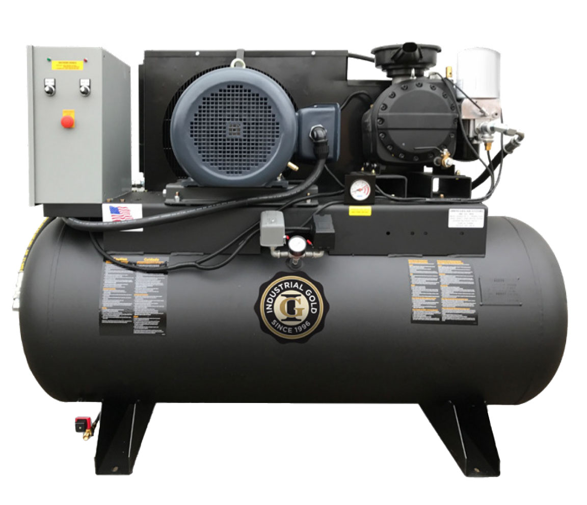 Industrial Gold RS303H126 30 HP Rotary Screw Air Compressor, 120 Gallon