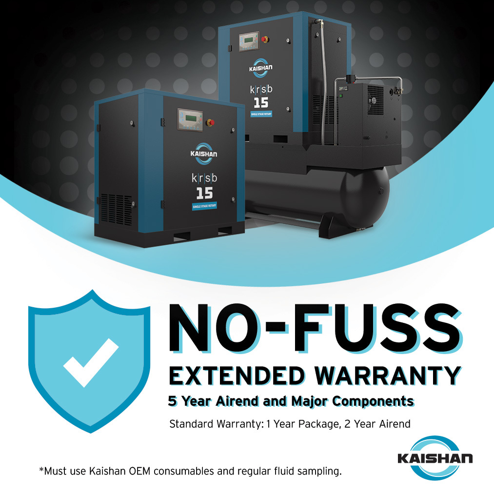 Kaishan KRST 25 HP Rotary Screw Air Compressor, 120 Gallon, With Dryer