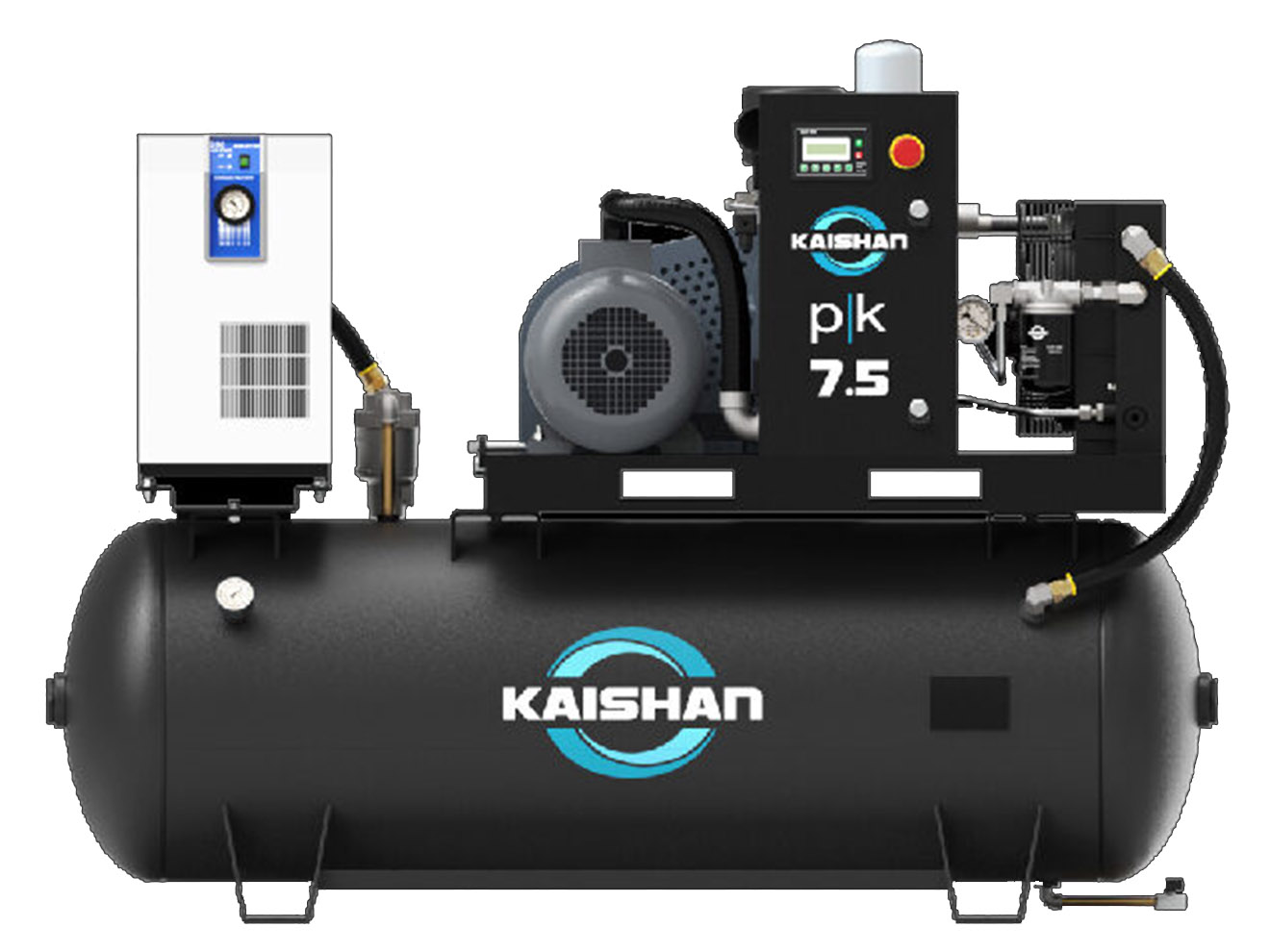Kaishan PK 5 HP Rotary Screw Air Compressor, 80 Gallon, With Dryer