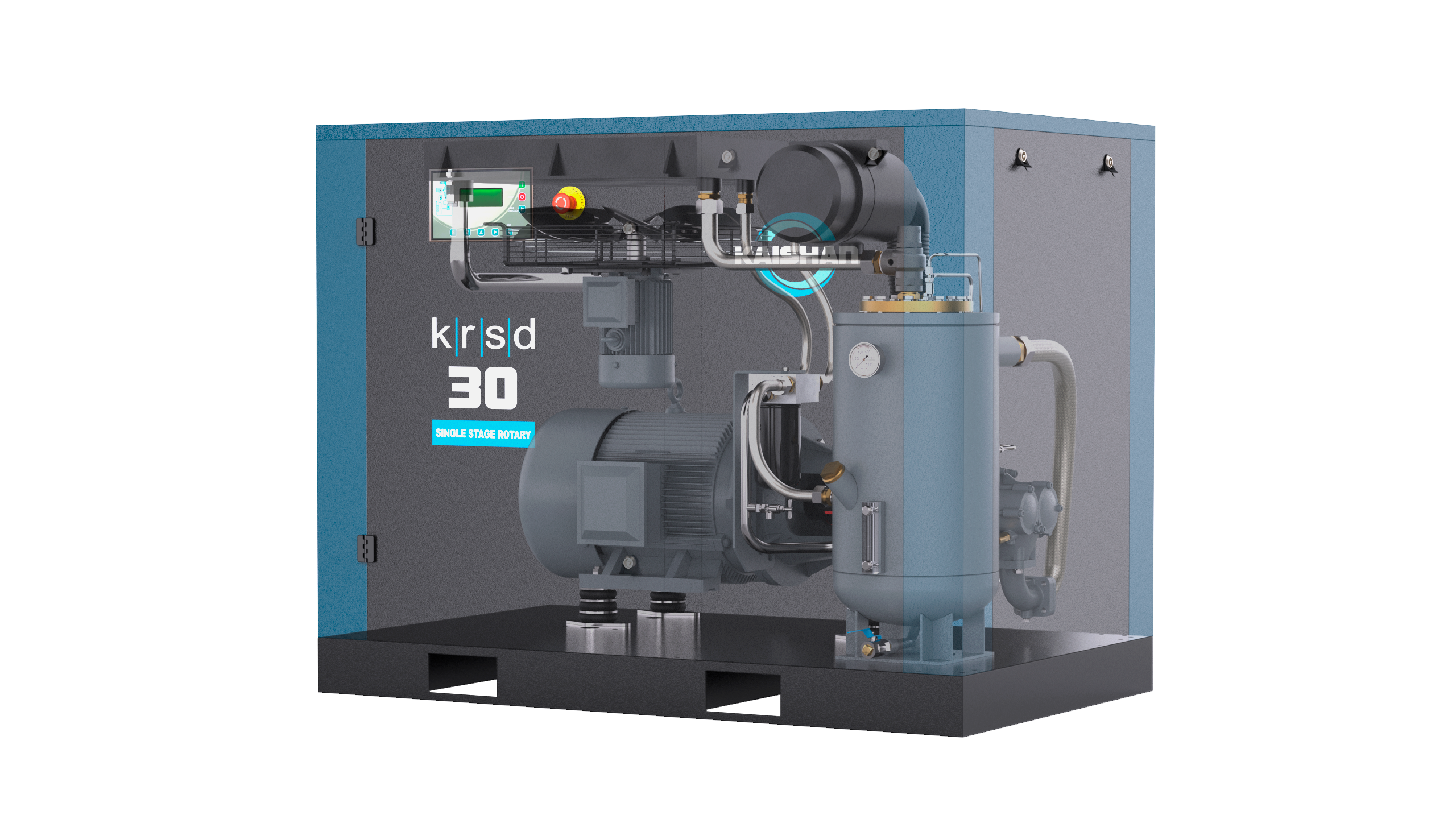 Kaishan USA KRSD-030A2V4S8U , 30 HP Rotary Screw Air Compressor, VSD