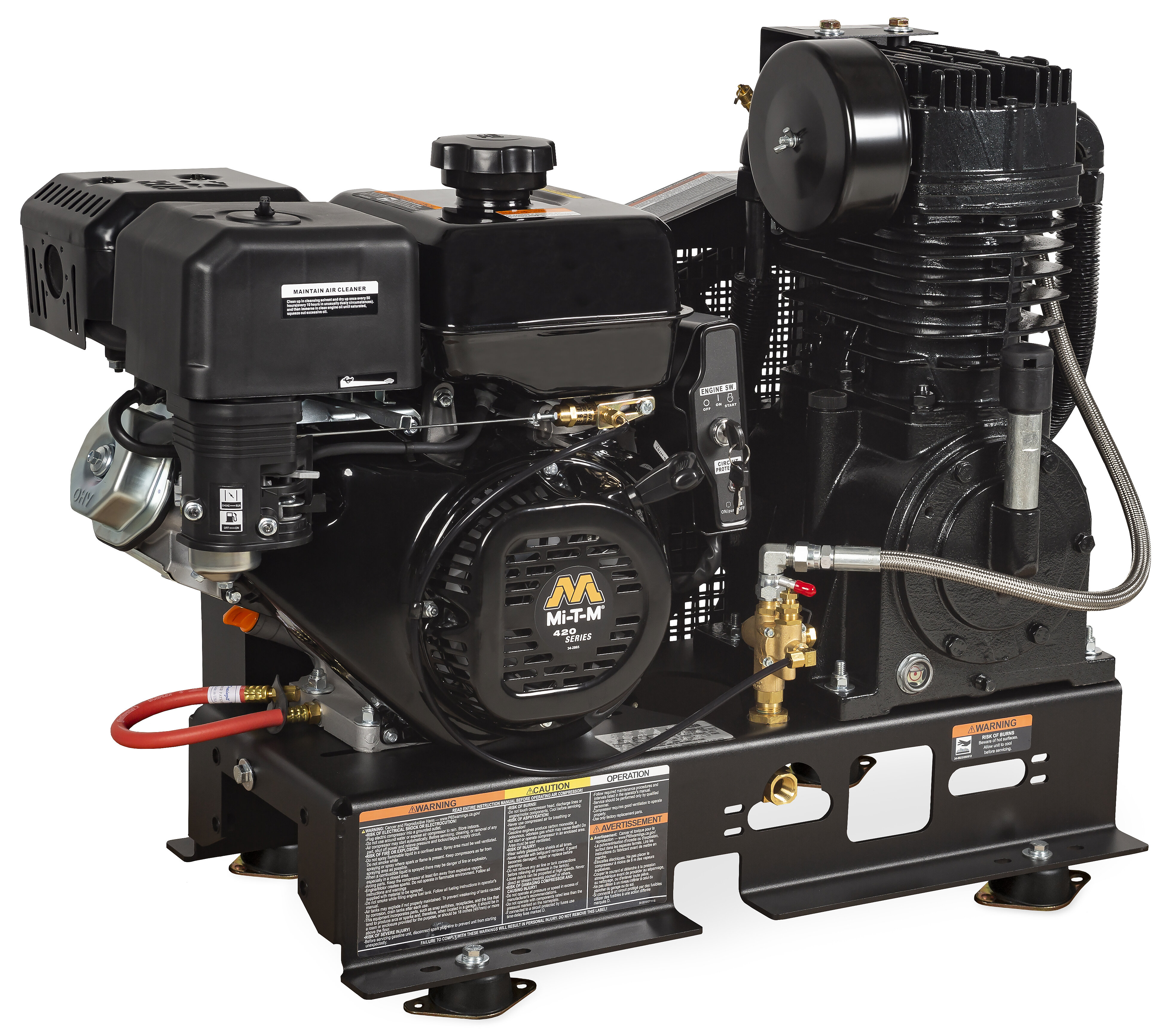 Mi-T-M 30/80 Gal Industrial Two Stage 29 CFM Gasoline Compressor
