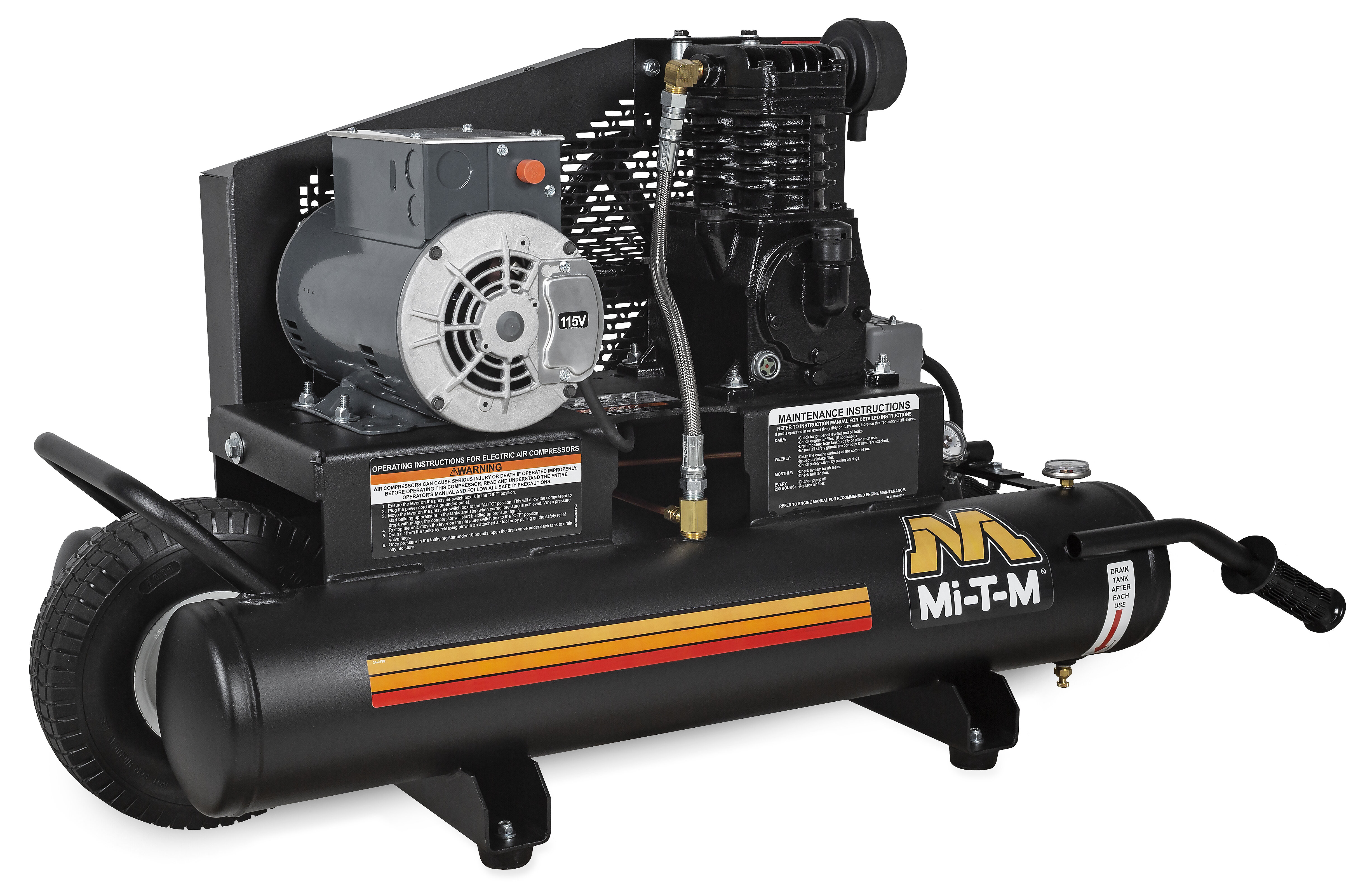 Mi-T-M 8 Gal Industrial Single Stage Electric Air Compressor