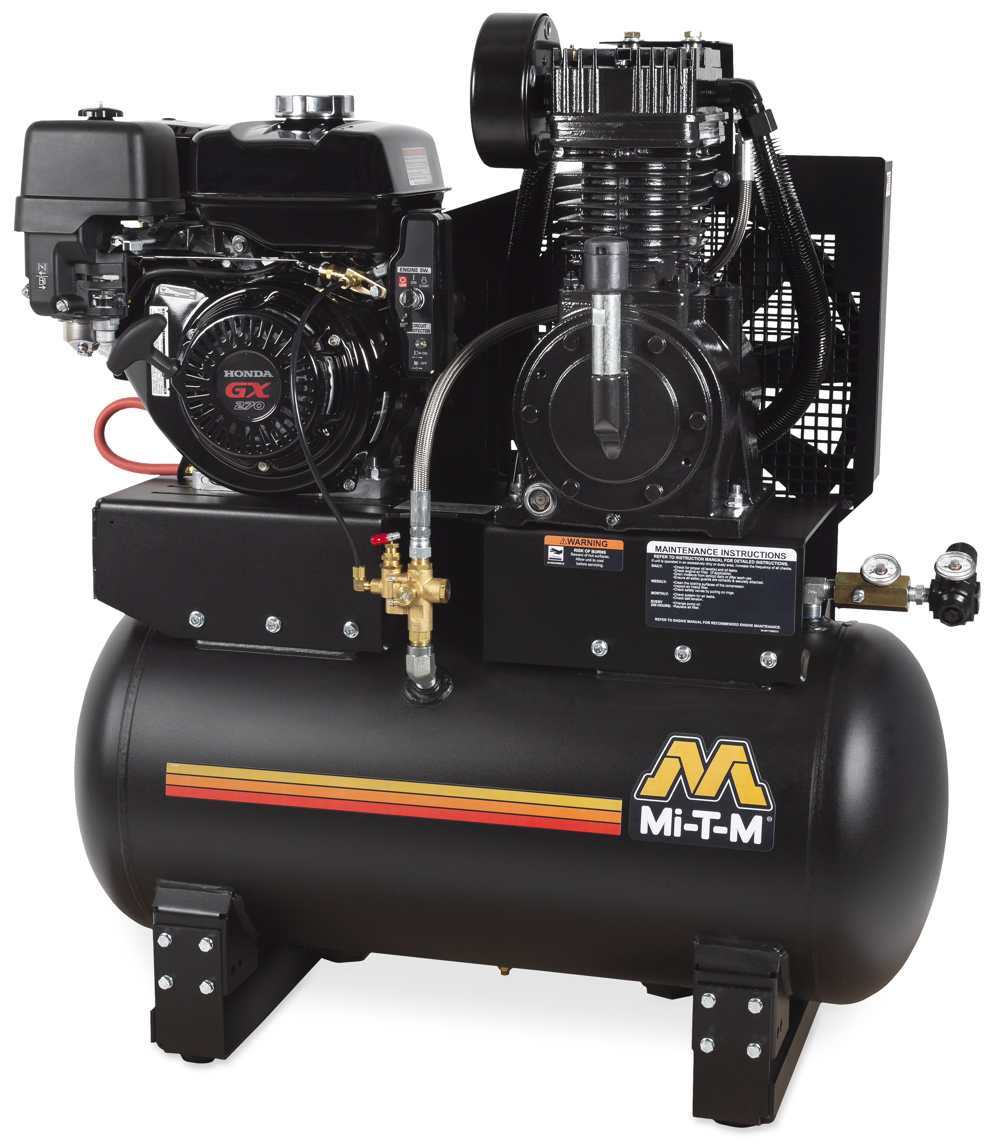 Mi-T-M Industrial Two Stage 17.2 CFM Gasoline Air Compressor