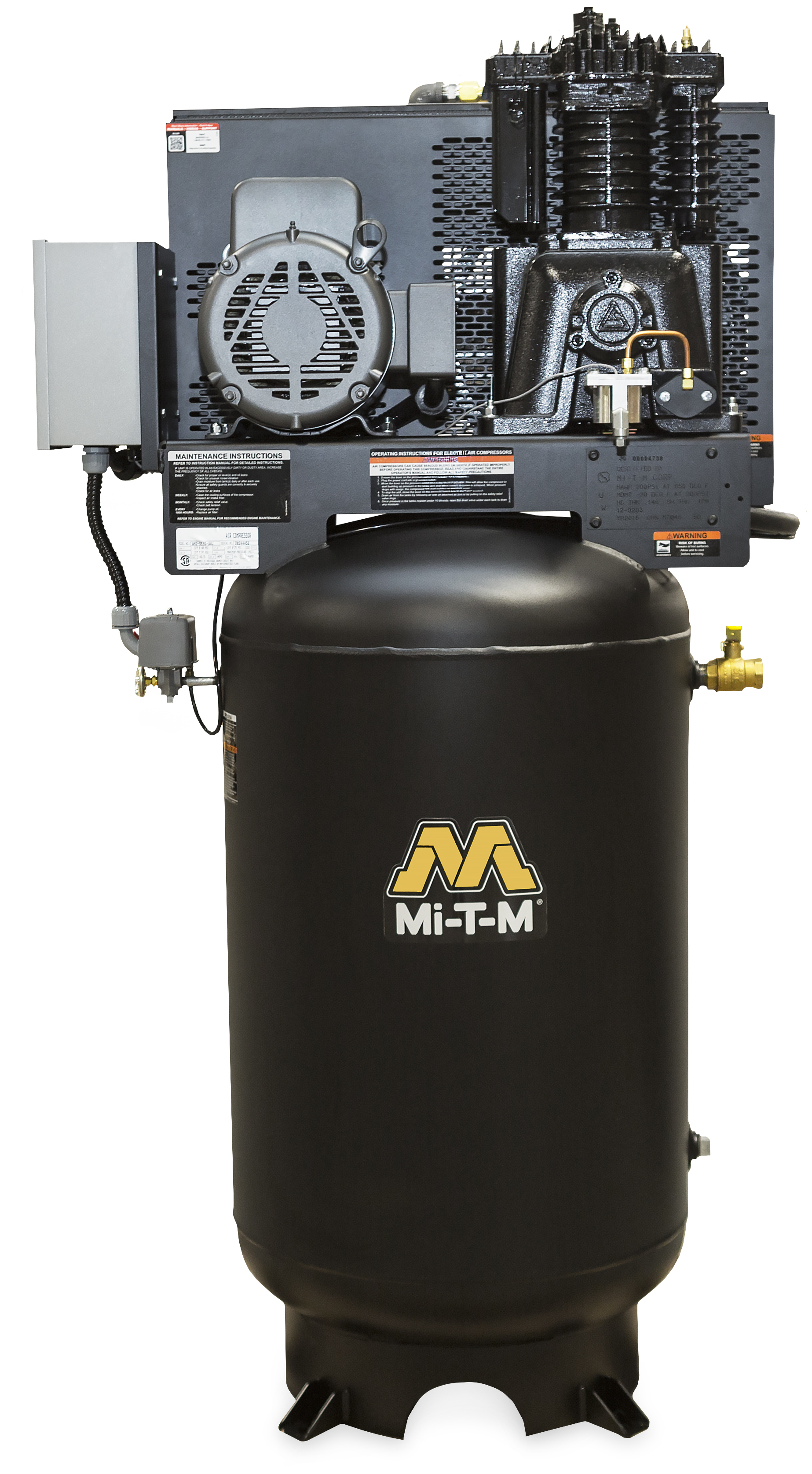 Mi-T-M, ACS-Series 5 & 7.5 HP Industrial Two-Stage Simplex Piston Air Compressor