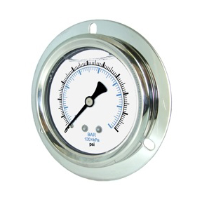 Midwest-Control Liquid Filled Pressure Gauge - Back Mount Series