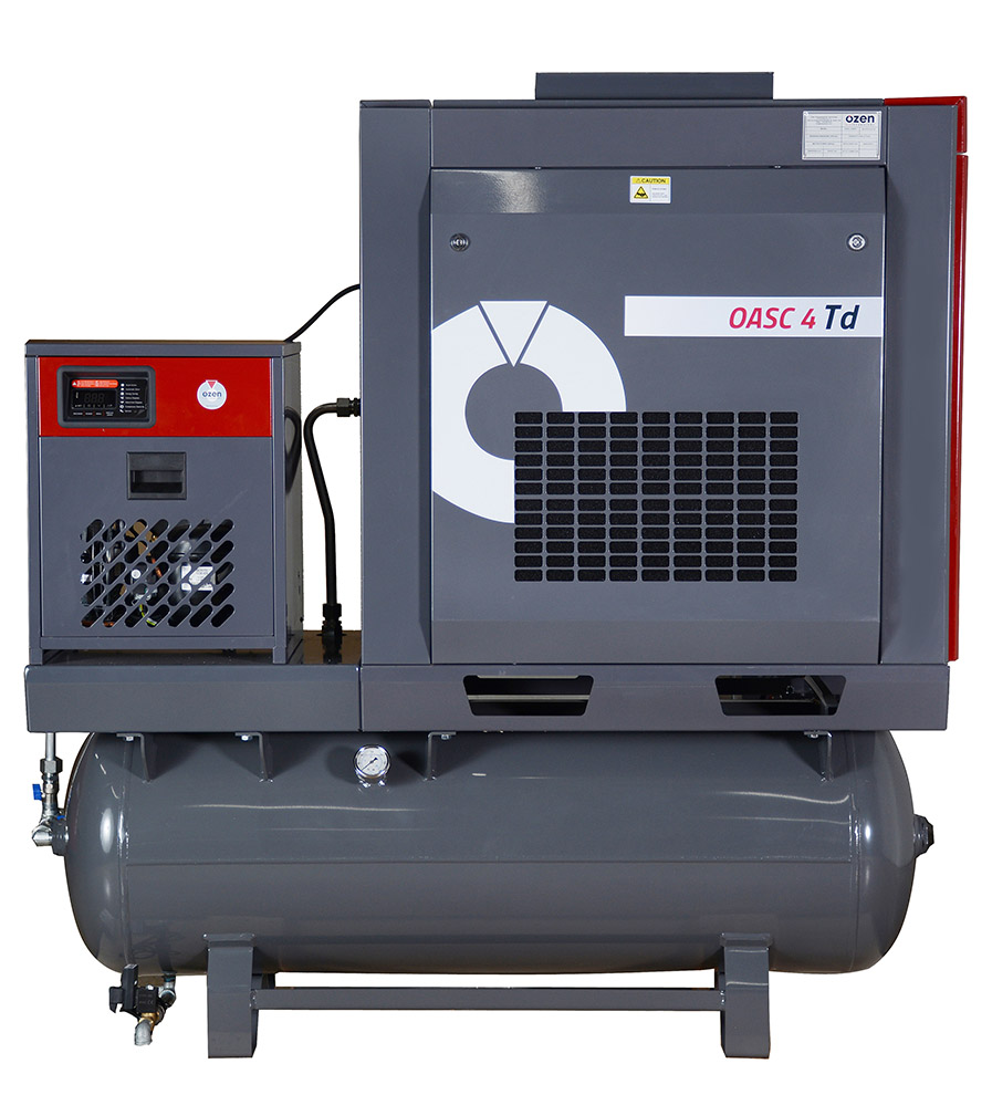 OZEN Air Technology M2308101102 15 HP Rotary Screw Air Compressor, 120 Gallon, With Dryer