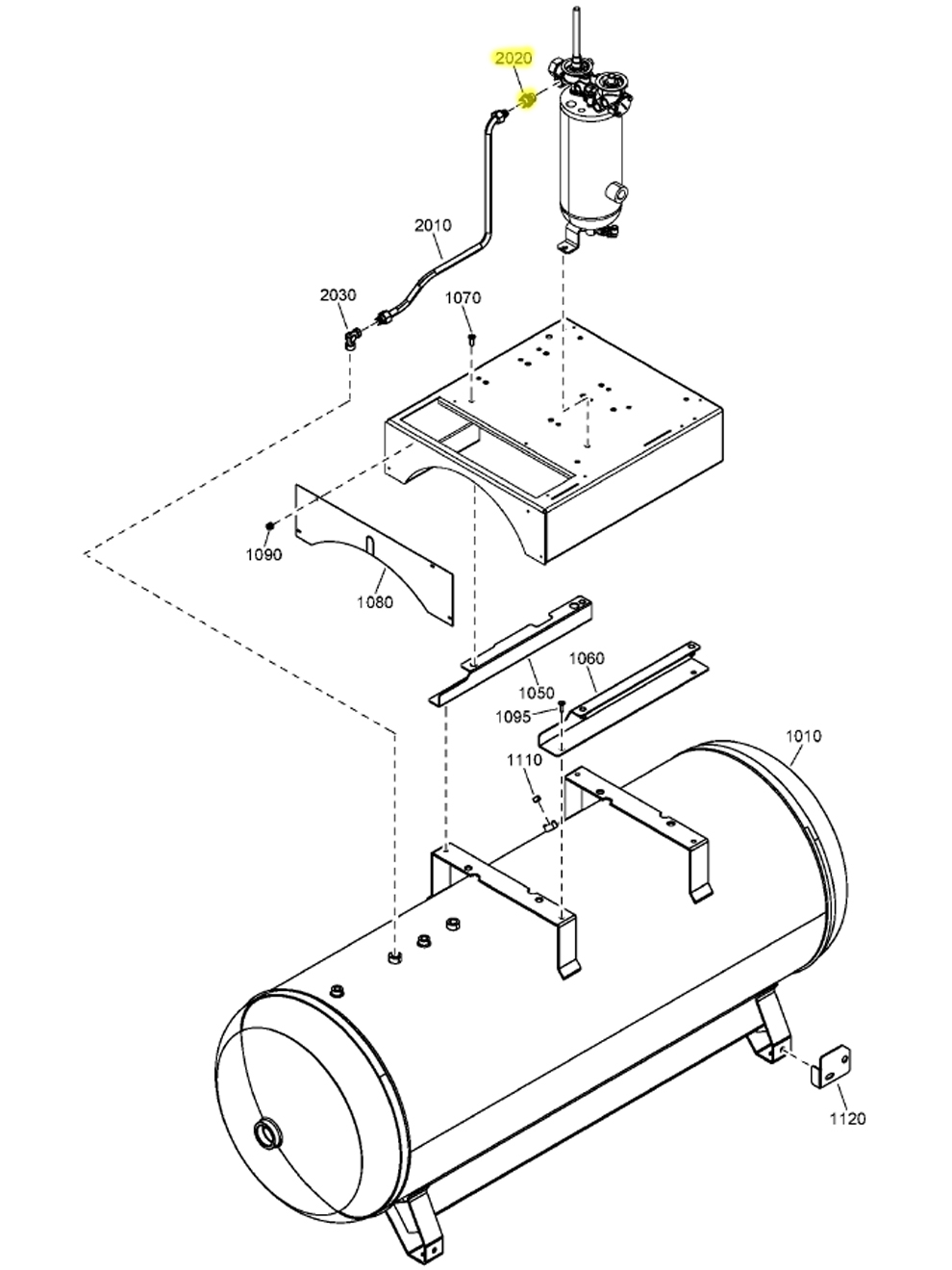 Quincy Compressor 0580001540 Nipple Hexagon Pipe Fitting
