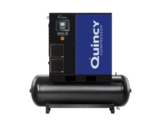Quincy Compressor QGSV-25 TM-460, 25 HP Rotary Screw Air Compressor, 120 Gallon