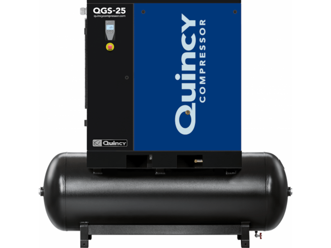 Quincy Compressor QGS 25 TM-3, 25 HP Rotary Screw Air Compressor, 120 Gallon