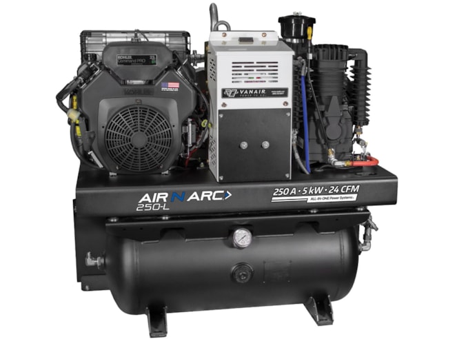 Vanair Air N Arc 250-L Gas Powered Piston Air Compressor with Generator and Welder