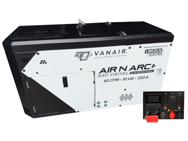 Vanair Air N Arc 330 Diesel Rotary Screw Air Compressor with Generator/Welder