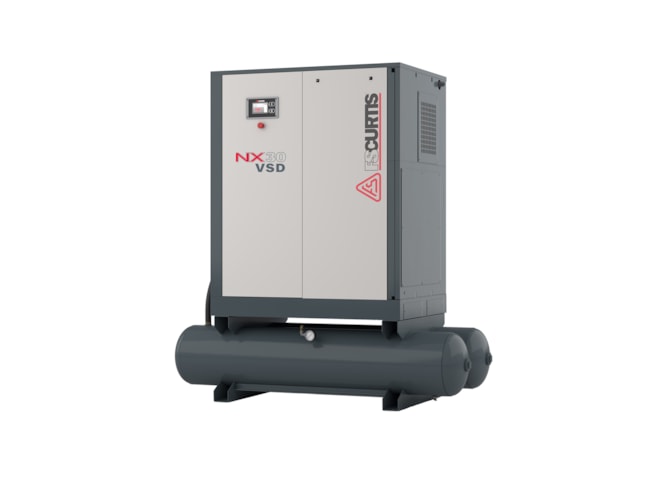 FS-Curtis NxV Variable Speed Drive 30 HP Rotary Screw Air Compressor, 120 Gallon, With Dryer