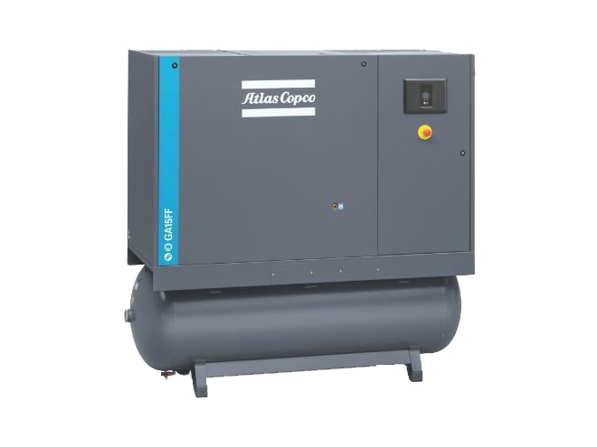 Atlas Copco GA26-150 AFF, 35 HP Rotary Screw Air Compressor with 132 Gal Tank