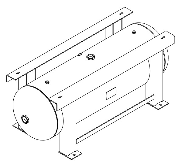 Morganton 80 Gal, 200 PSI, 20x63 Horizontal Tank w/ Grasshopper Legs